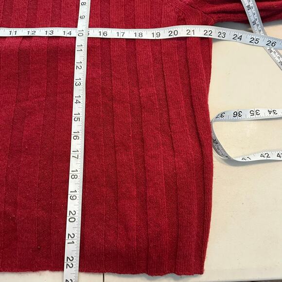 Banana Republic Italian Merino Turtleneck Sweater Womons Medium Red - Picture 11 of 11